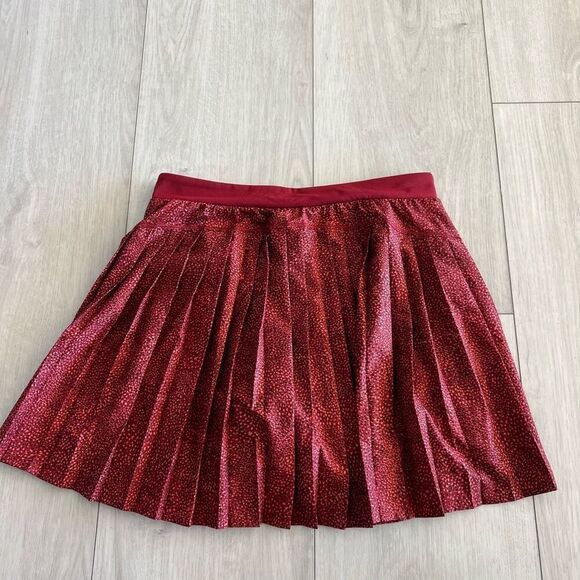 Spanx Women's Get Moving Pleated Rust Red Rich Athletic Skort Size M - Picture 4 of 8